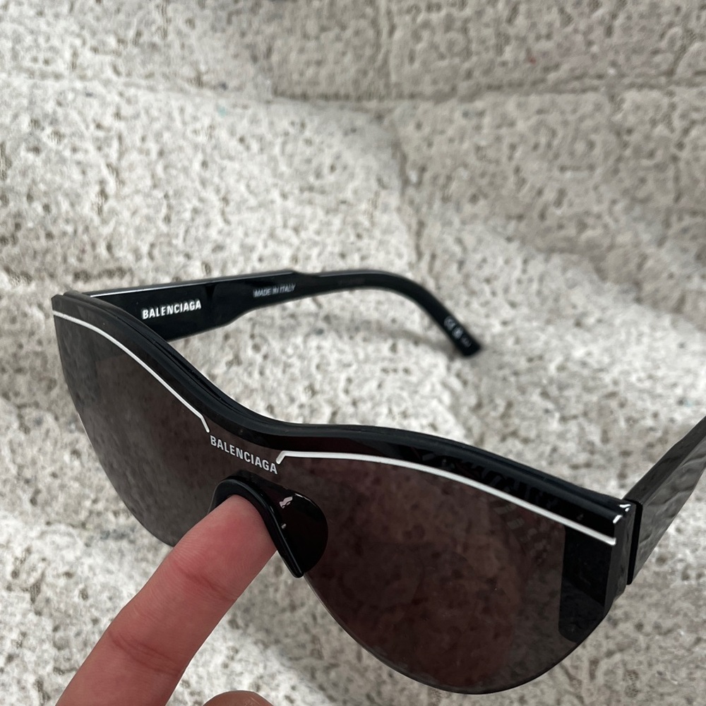 Balenciaga Black and White Sunglasses